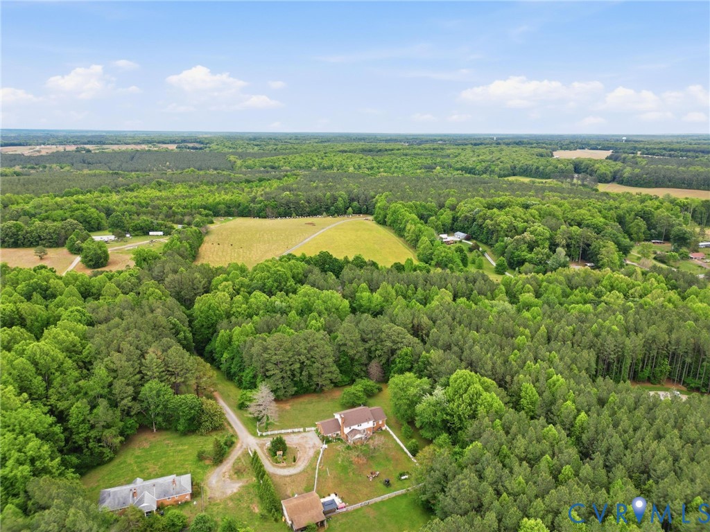 11016 Pridesville Road Amelia Court House, VA 23002 - Photo 51 of 54 an aerial view of residential houses with outdoor space and trees