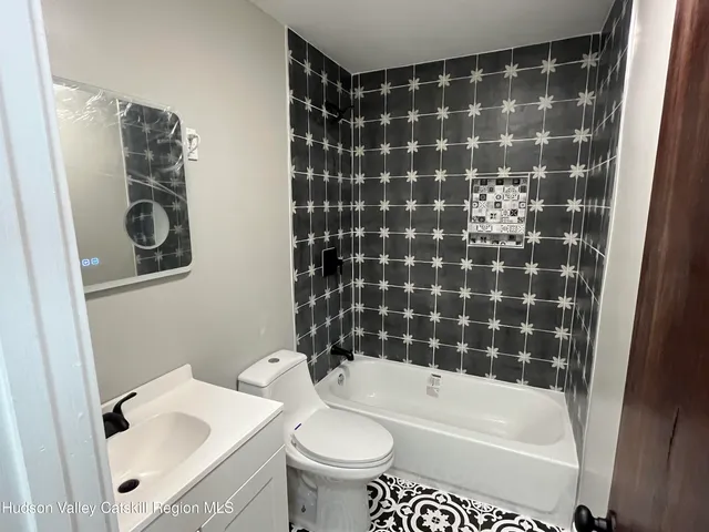 a view of a lush green space