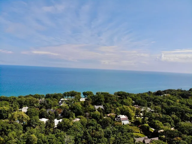 an aerial view of multiple house
