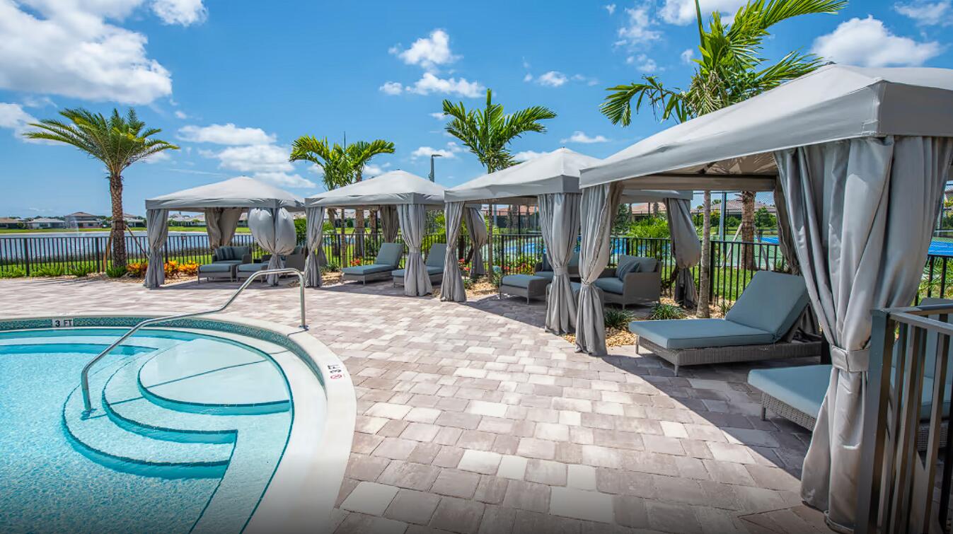 8327 Rearing Lane Lake Worth, FL 33467 - Photo 27 of 31 a view of a swimming pool with chairs in patio