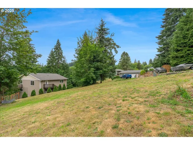 a view of an outdoor space and swimming pool
