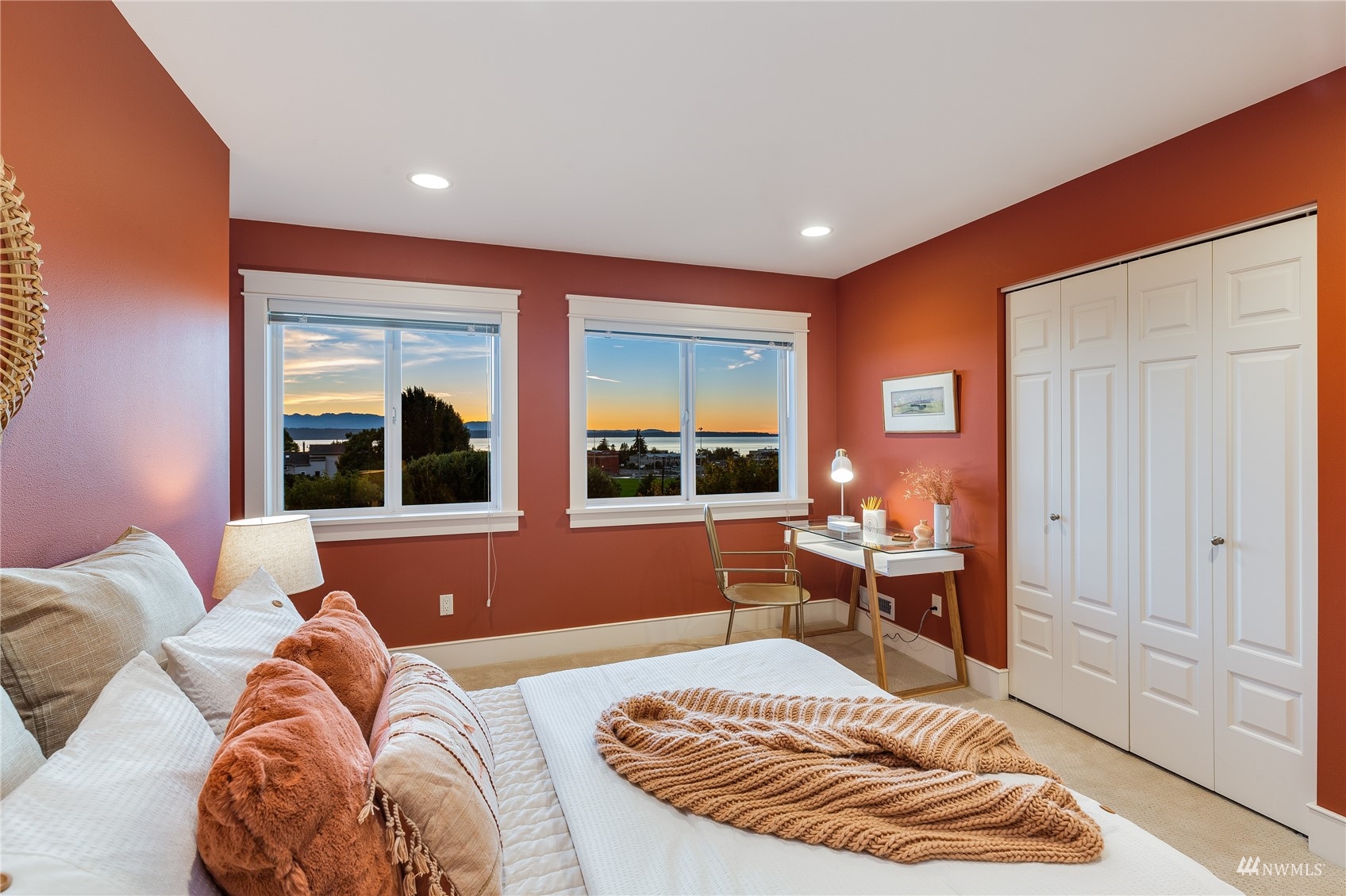 731 Bell Street Edmonds, WA 98020 - Photo 23 of 40 a bed room with a bed and a large window
