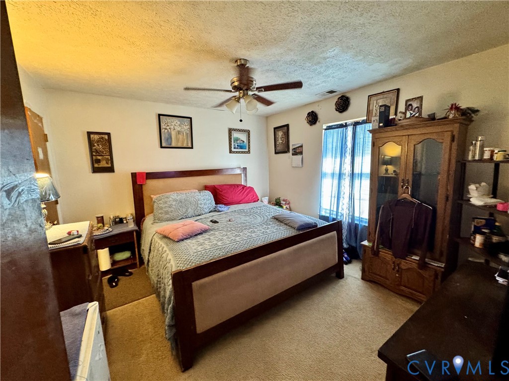 13531 Raynor Road Ivor, VA 23866 - Photo 11 of 16 a bedroom with a bed and a chandelier