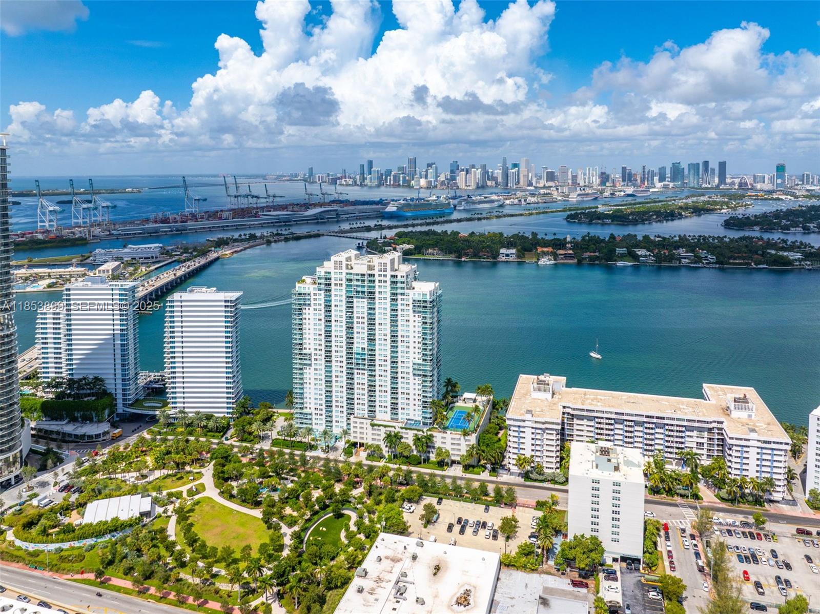 500 Alton Road, Unit 3604 Miami Beach, FL 33139 - Photo 43 of 45 a view of a lake with a city in the background