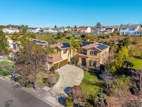 an aerial view of multiple house