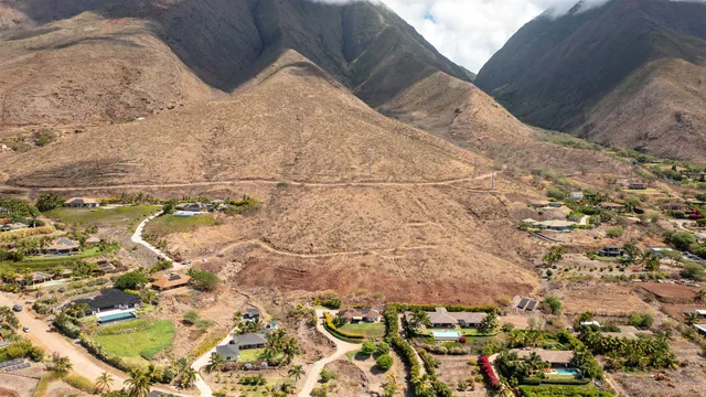 a view of city and mountain
