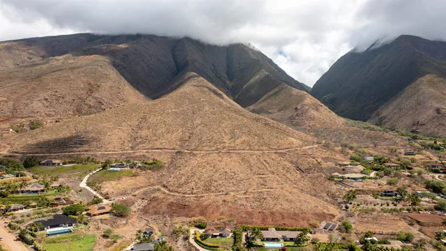 a view of city and mountain