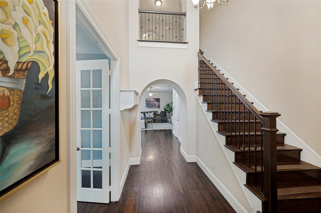 773 South Coppell Road Coppell, TX 75019 - Photo 5 of 30 a view of entryway with wooden floor