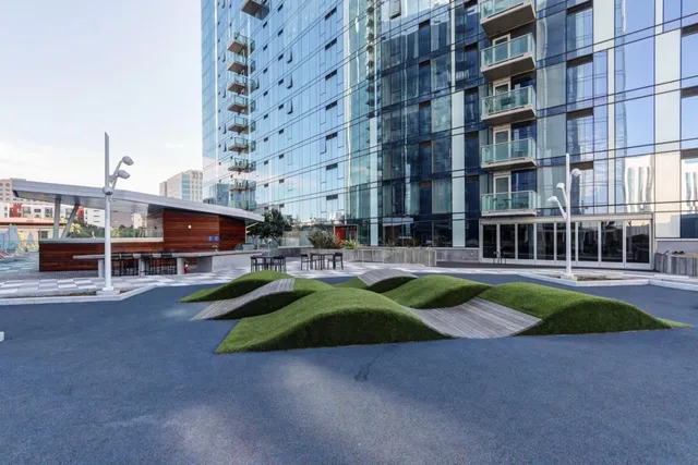 a view of outdoor space with seating