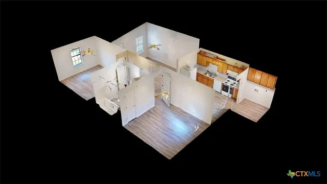 a view of a living room with furniture