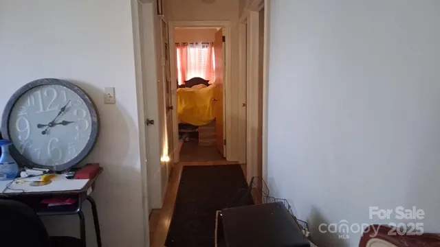 a bathroom with a sink vanity and a mirror