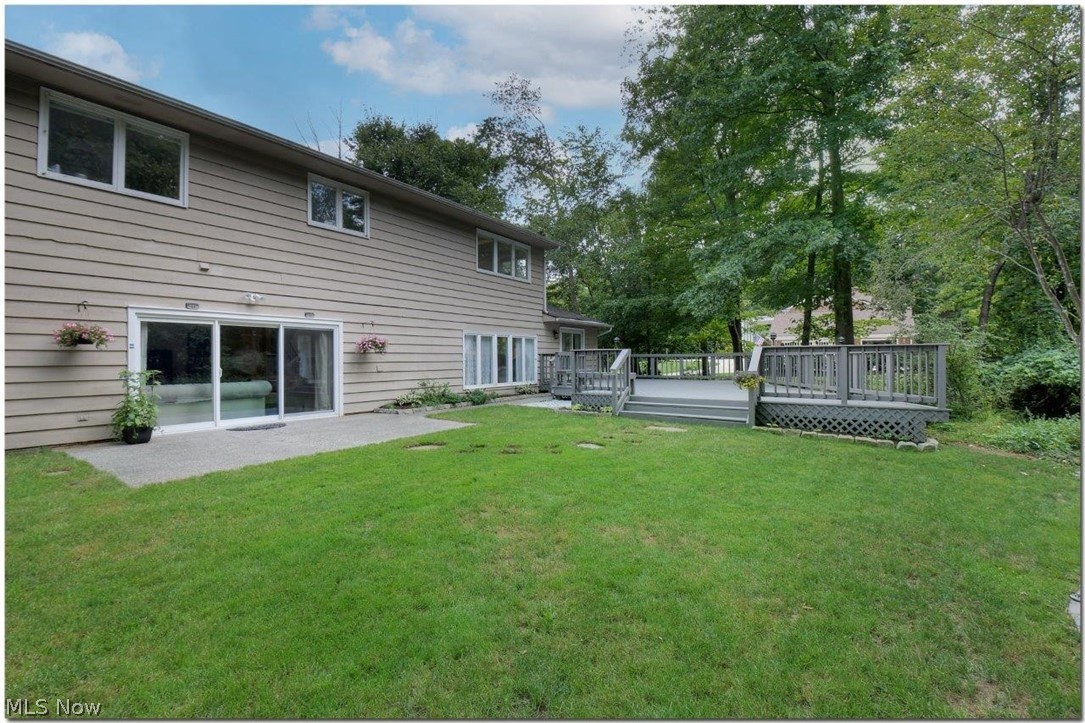 3200 Lander Road Pepper Pike, OH 44124 - Photo 30 of 35 Situated on 1.05 acres.
Fabulous deck overlooks the large backyard with fire pit and
wooded views