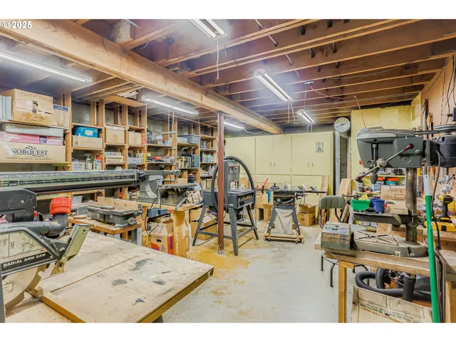 a view of a bike storage area