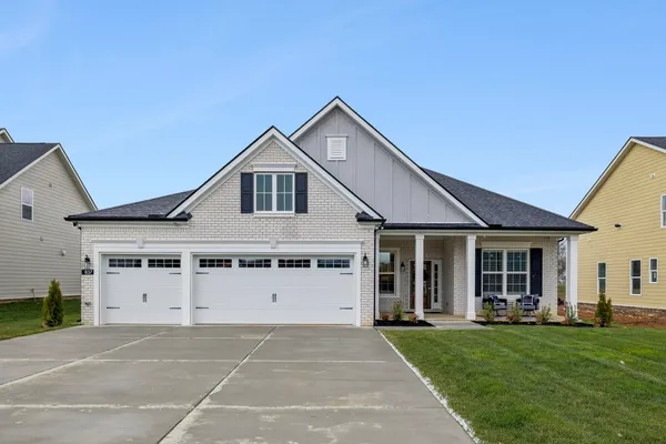 a view of living room with furniture and a potted plant
