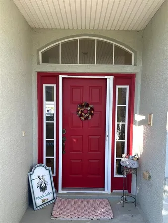 a front view of a house with entryway