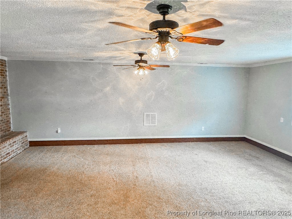 2879 County Line Road St. Pauls, NC 28384 - Photo 22 of 24 an empty room with a ceiling fan and carpet