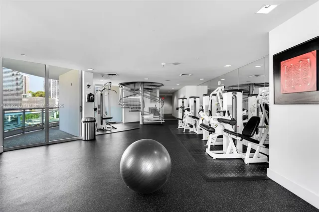 a city view with tall buildings