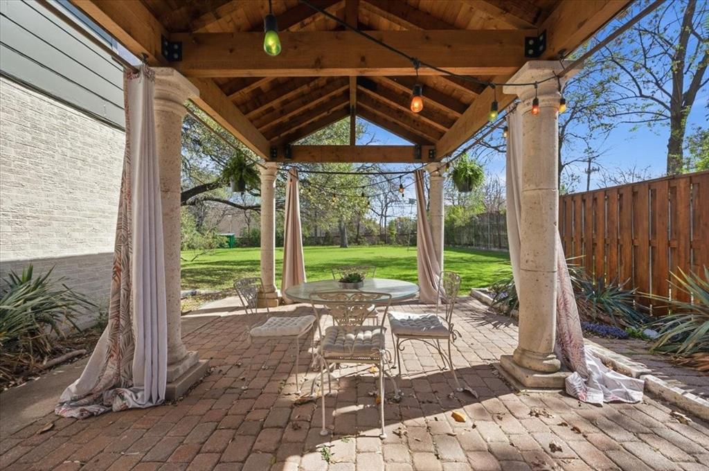 6321 Greenway Road Fort Worth, TX 76116 - Photo 34 of 40 Fenced backyard featuring a patio and outdoor dining area