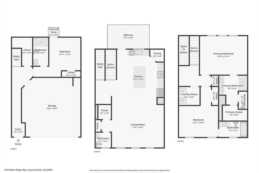 216 Wilder Ridge Way Lawrenceville, GA 30044 - Photo 46 of 46 a black white and white photo with a white refrigerator