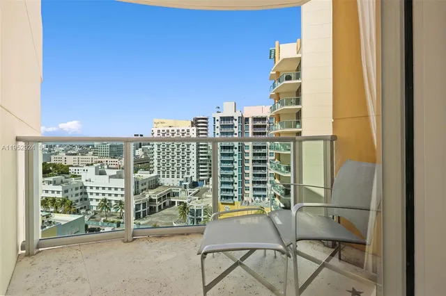 a view of balcony with chairs