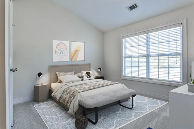 an empty room with a window