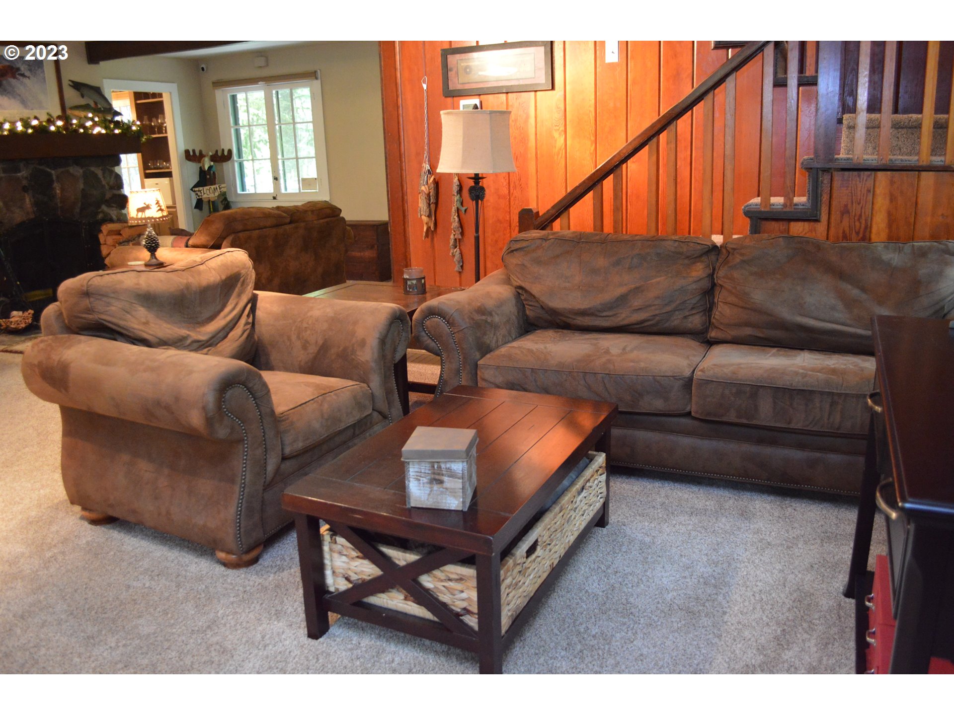 27502 Road 20 Rhododendron, OR 97049 - Photo 27 of 48 a living room with furniture a couch and wooden floor
