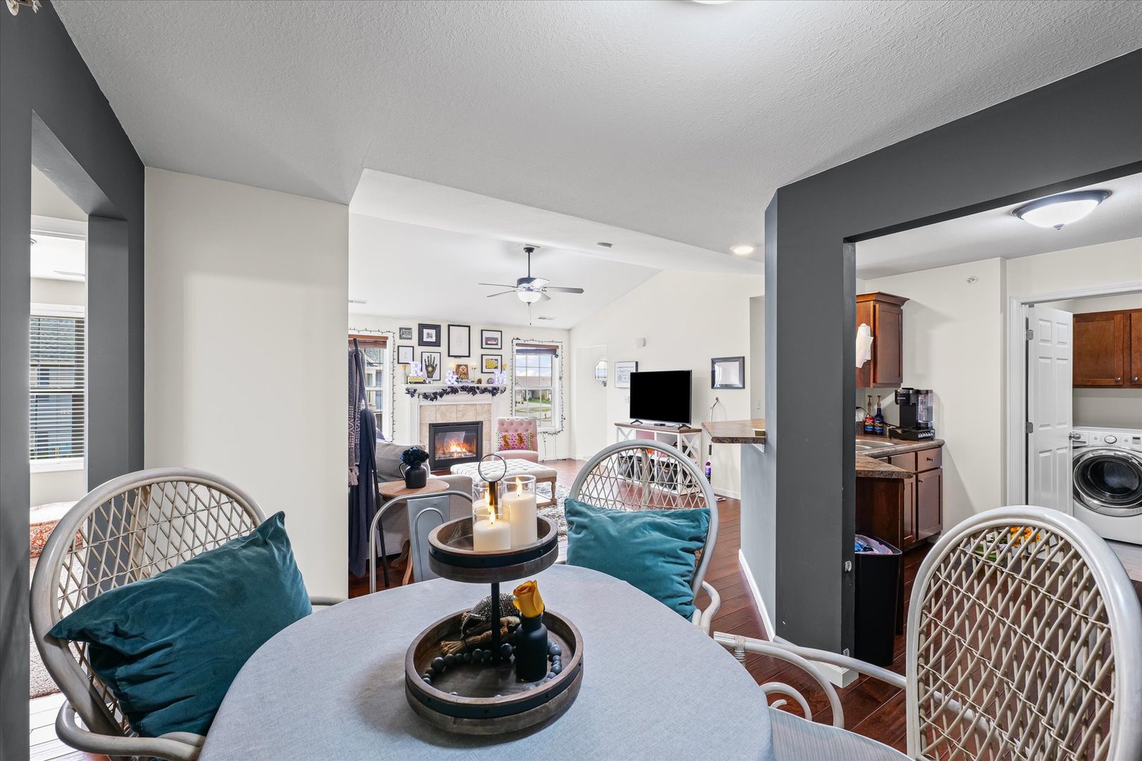 3044 East Stillwater Landing, Unit 201 Urbana, IL 61802 - Photo 15 of 28 a living room with furniture and a wooden floor