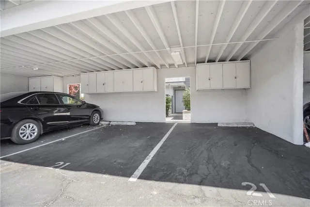 a view of a car garage