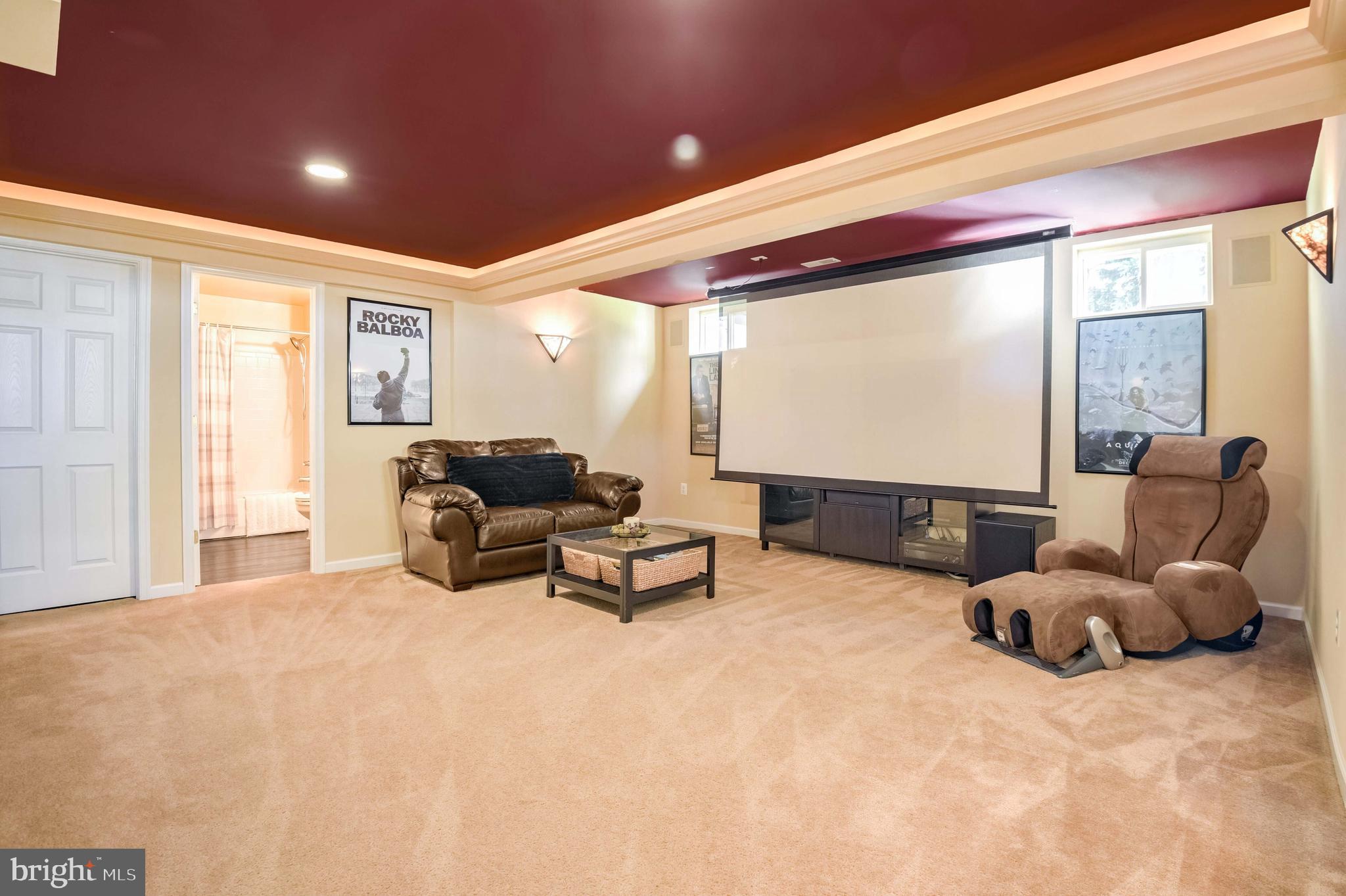 14004 Richter Farm Road Boyds, MD 20841 - Photo 33 of 50 Ceiling projector & large remote-controlled screen