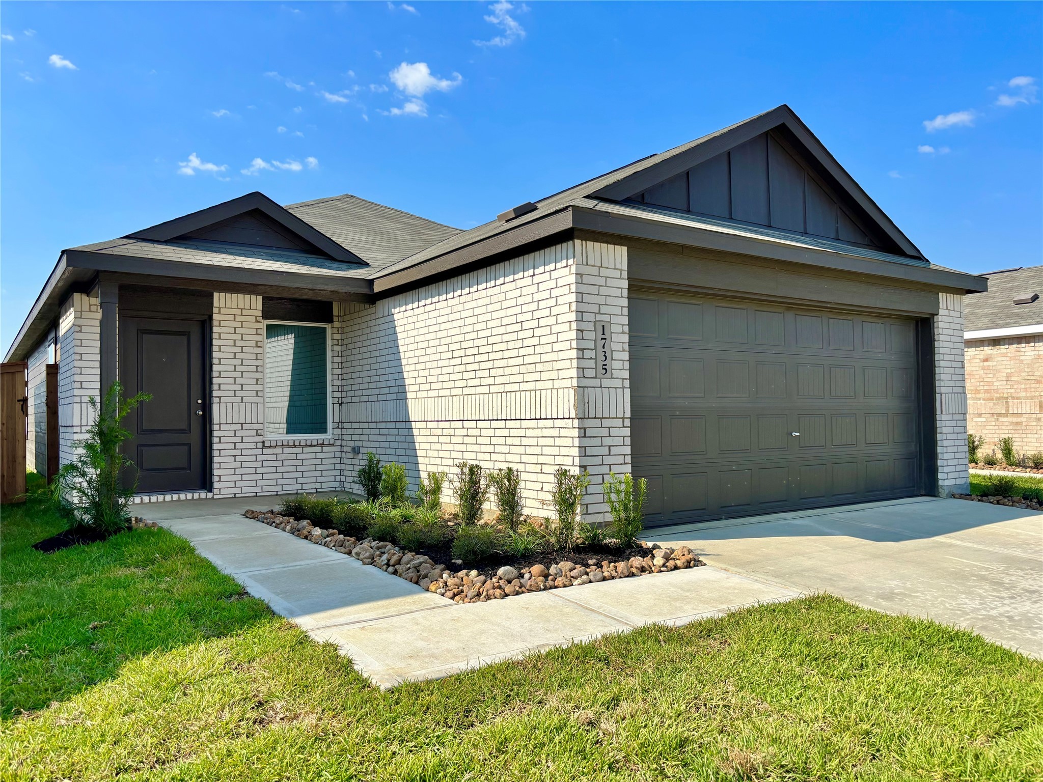 Beautiful brick front view
