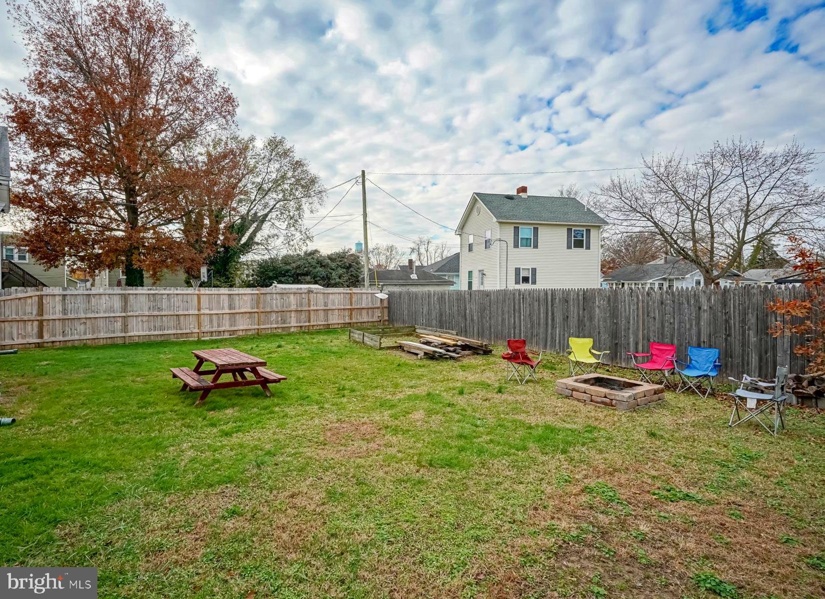 260 Shell Road Penns Grove, NJ 08069 - Photo 34 of 42 Fully Fenced Backyard with Firepit