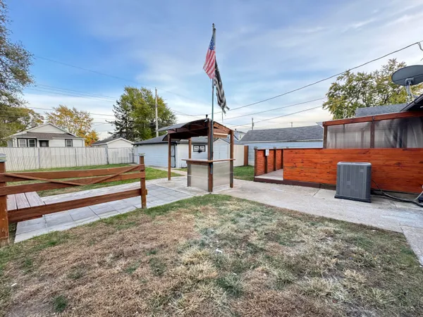 a house view with a garden space