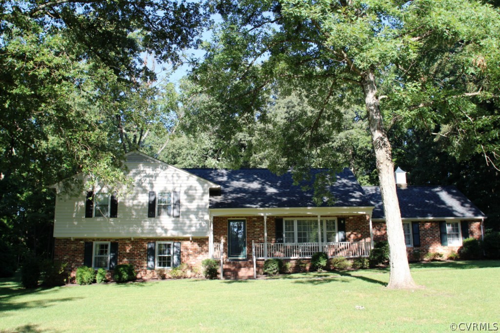 a view of a building with a patio