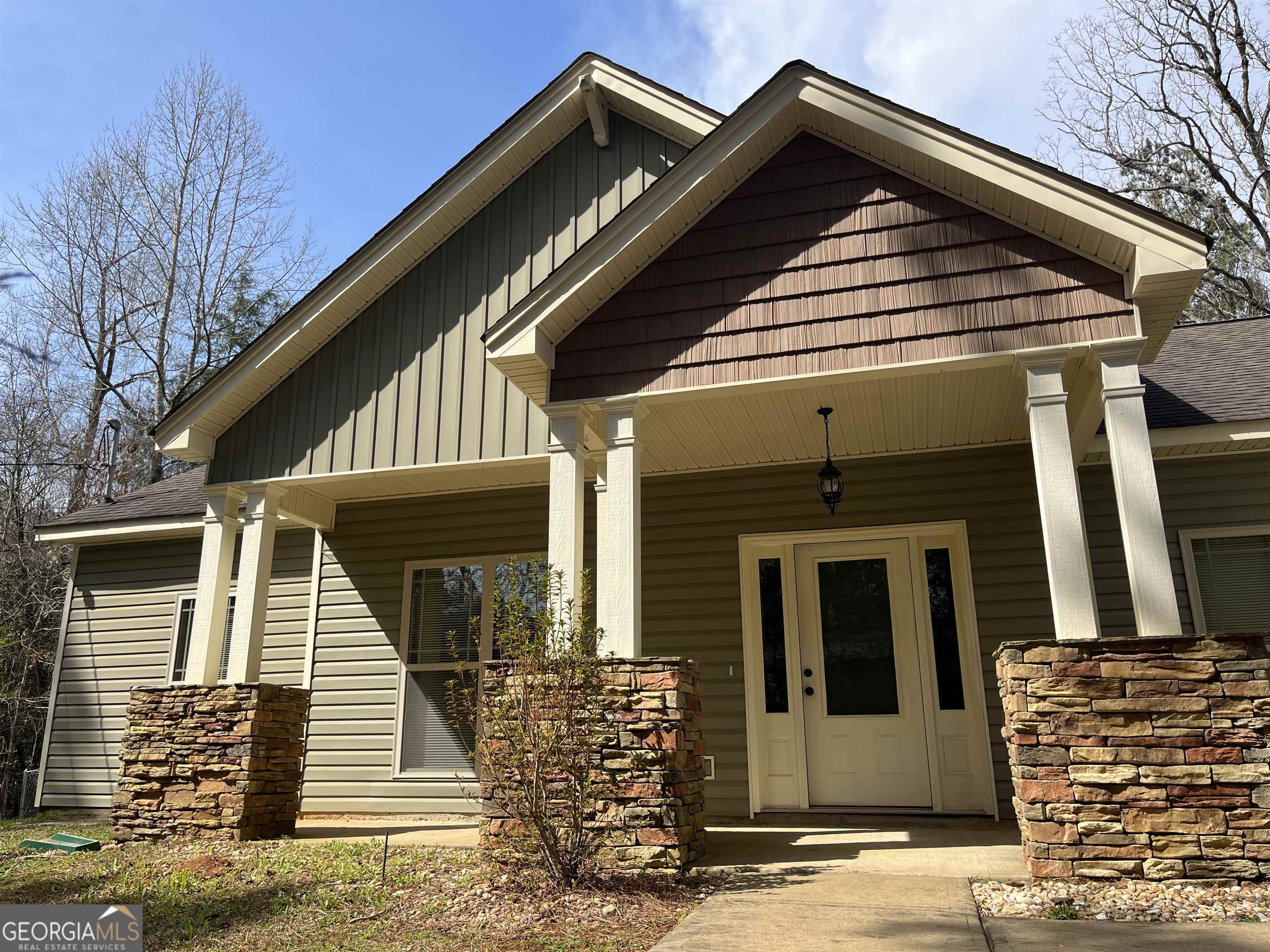 a front view of a house