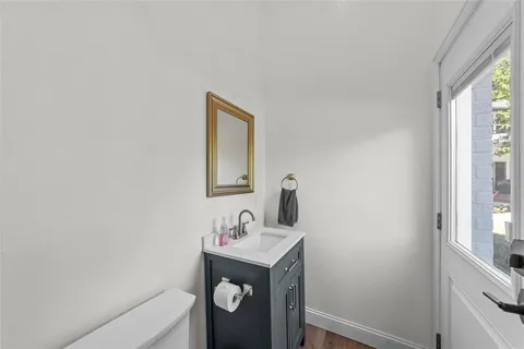 a bathroom with a sink and a toilet