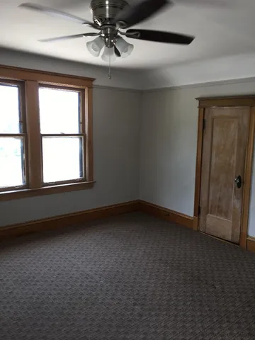 an empty room with a window