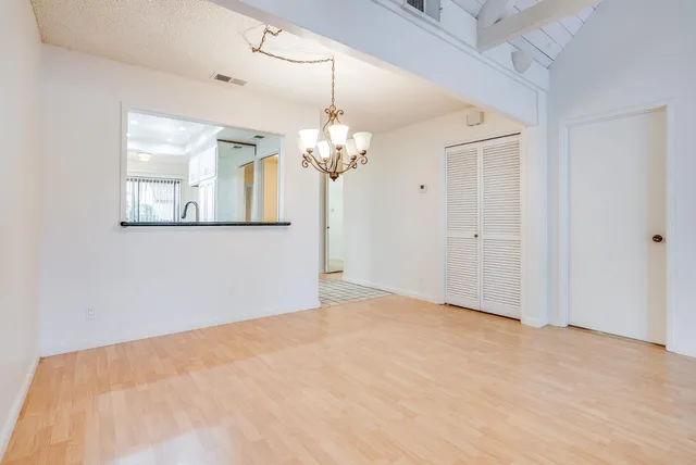 an empty room with a natural light