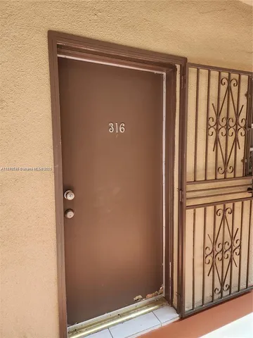 a view of front door