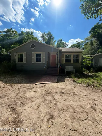 a house with trees in the background