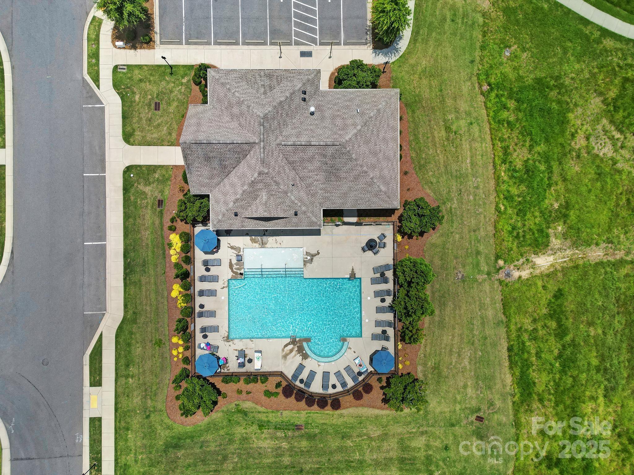537 Lincoln Quarters Lane Fort Mill, SC 29708 - Photo 41 of 42 an aerial view of a house with outdoor space pool seating area and yard