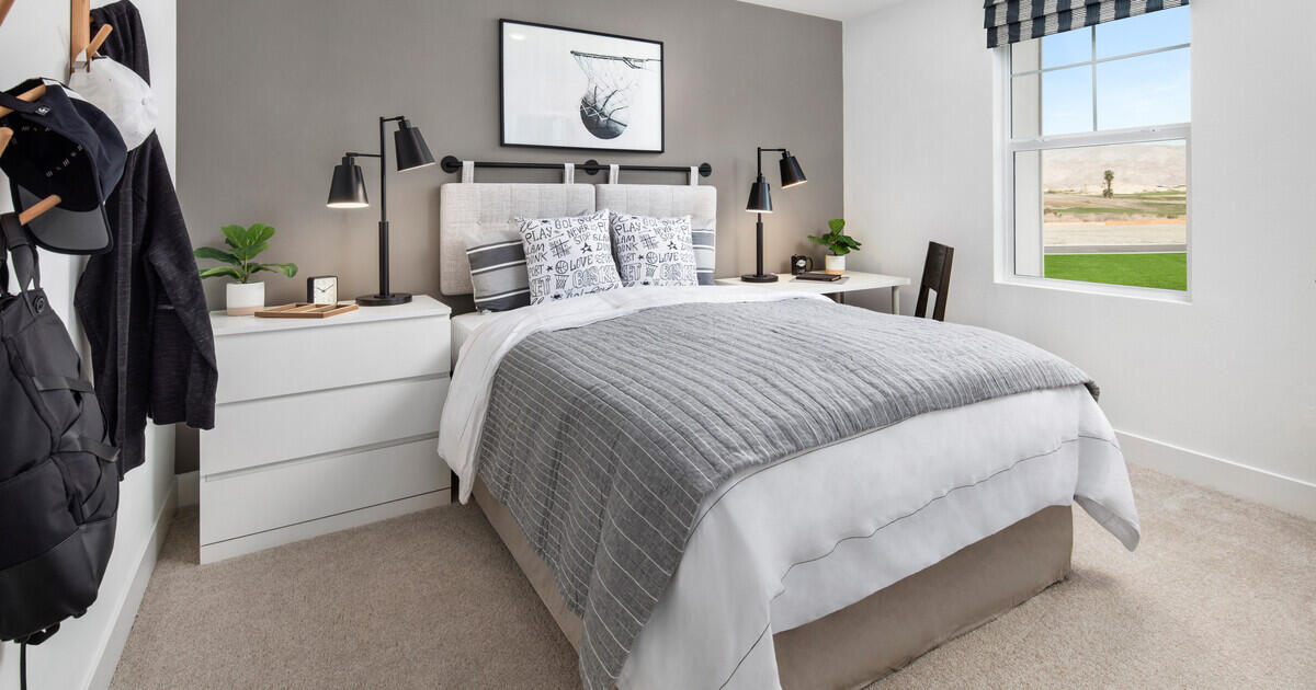 42401 Lamporo Way Indio, CA 92203 - Photo 11 of 15 a bedroom with a bed and a window