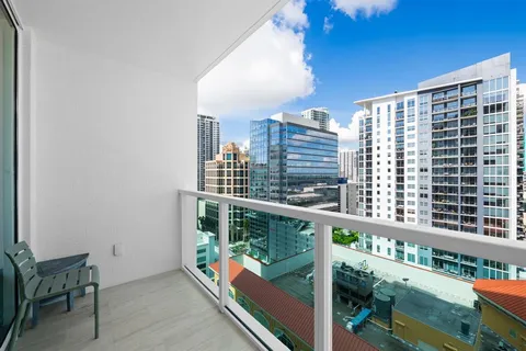 a view of city from balcony