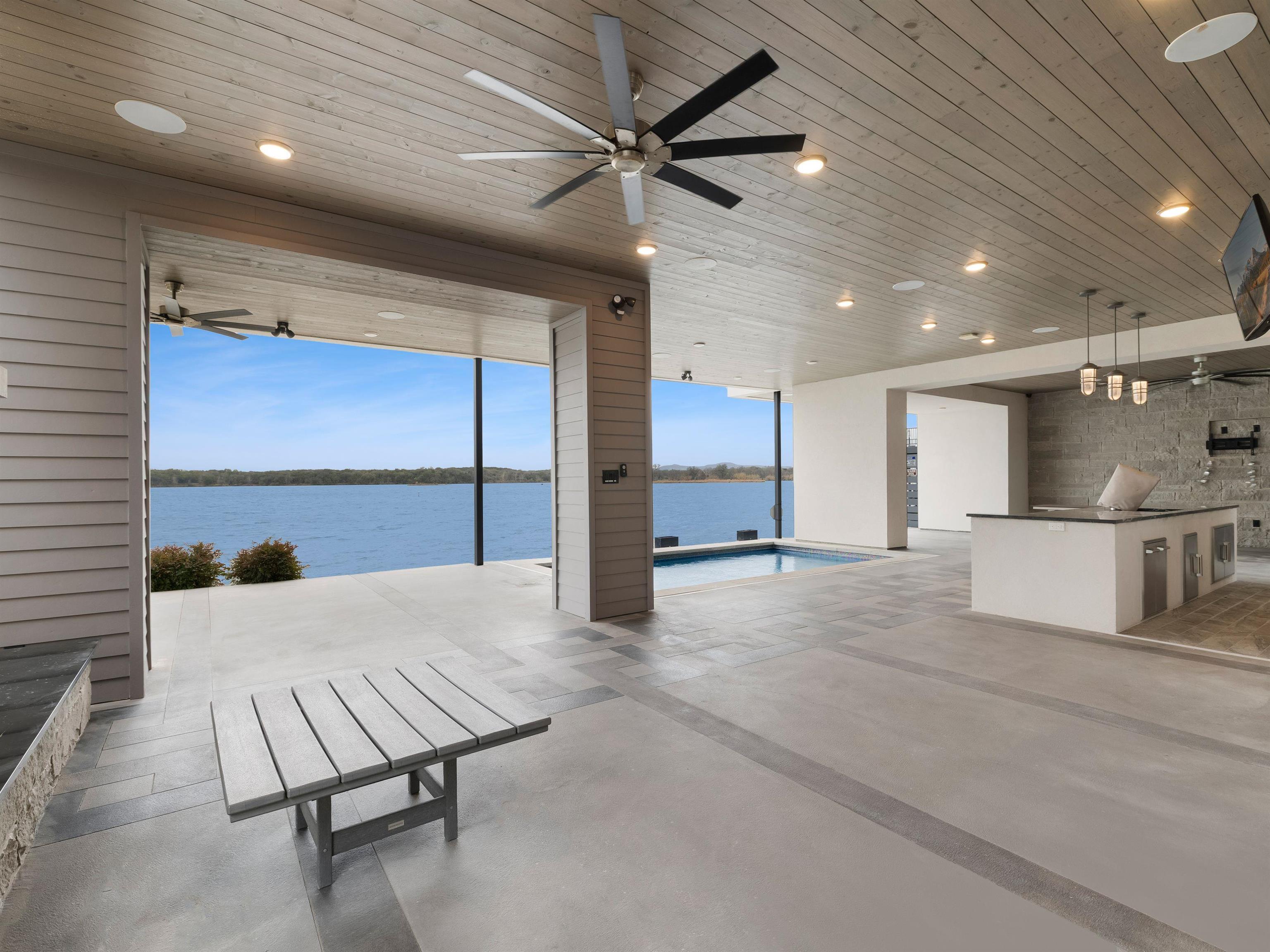 107 Paradise Point Kingsland, TX 78639 - Photo 27 of 40 a view of kitchen with furniture and a ceiling fan
