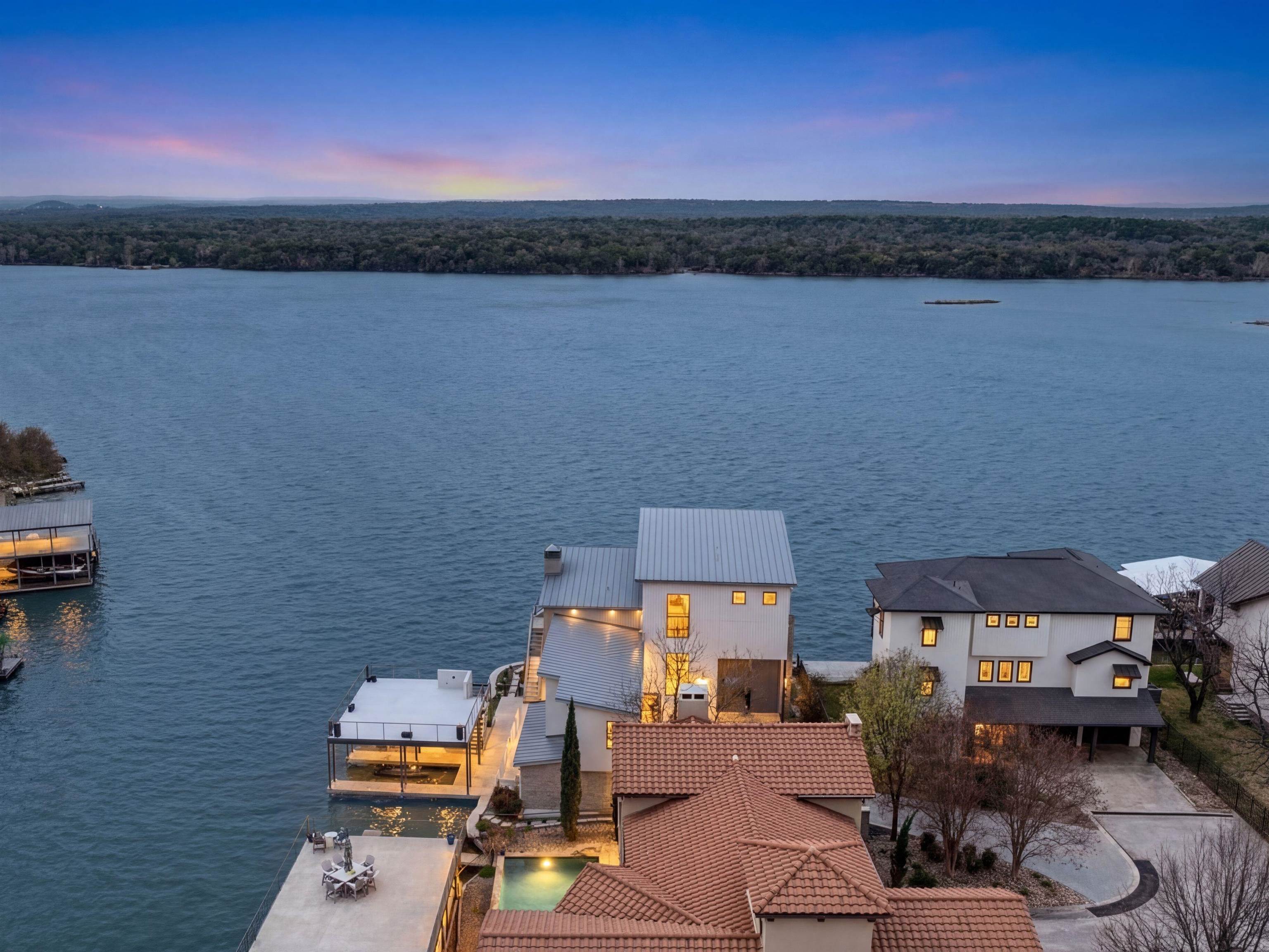 107 Paradise Point Kingsland, TX 78639 - Photo 3 of 40 a terrace with outdoor seating and city view