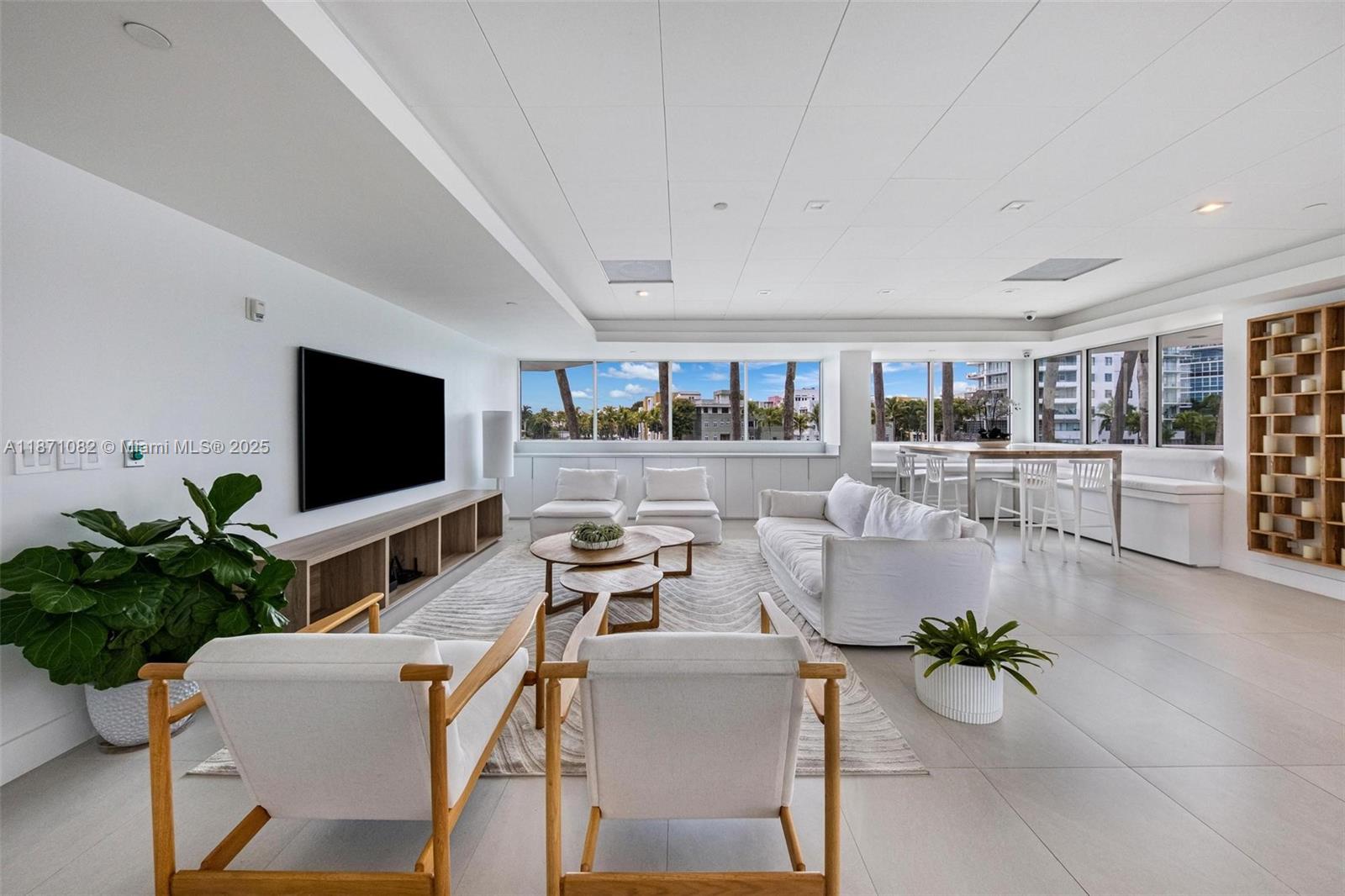 5900 Collins Avenue, Unit 1905 Miami Beach, FL 33140 - Photo 20 of 22 a living room with furniture and a flat screen tv