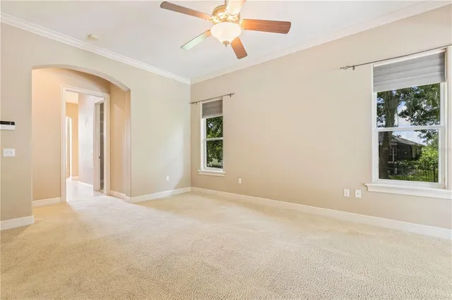 an empty room with a window