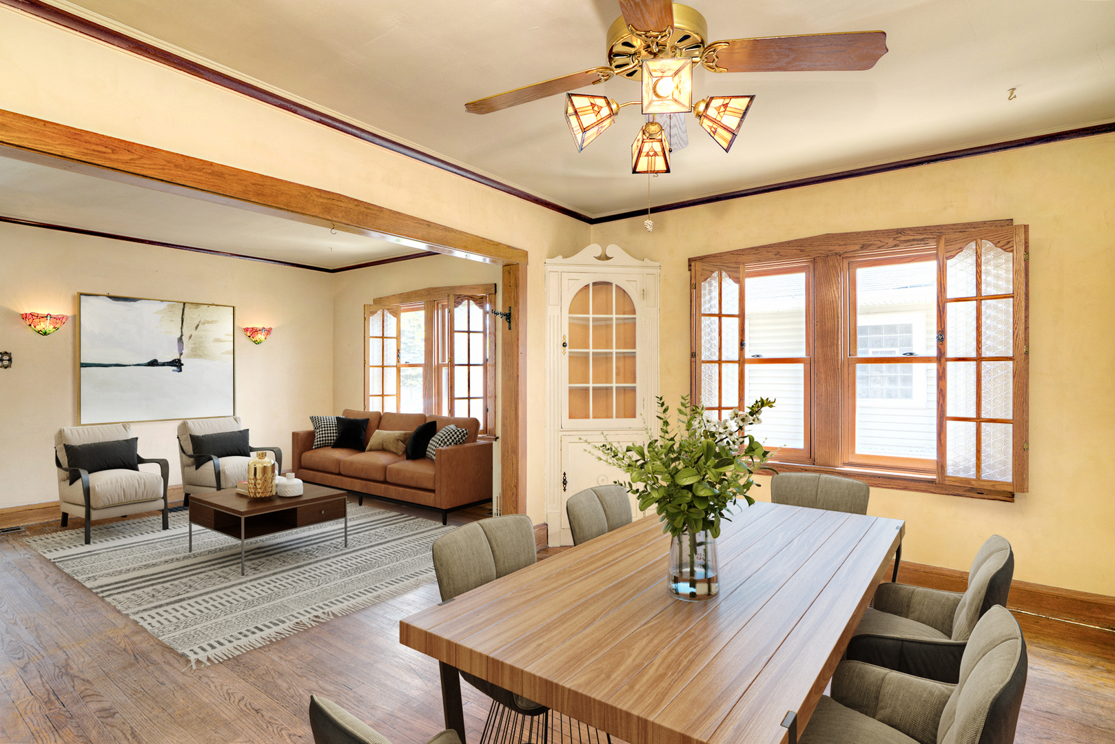 4162 Blanchan Avenue Brookfield, IL 60513 - Photo 15 of 39 a dining room with furniture a chandelier and wooden floor