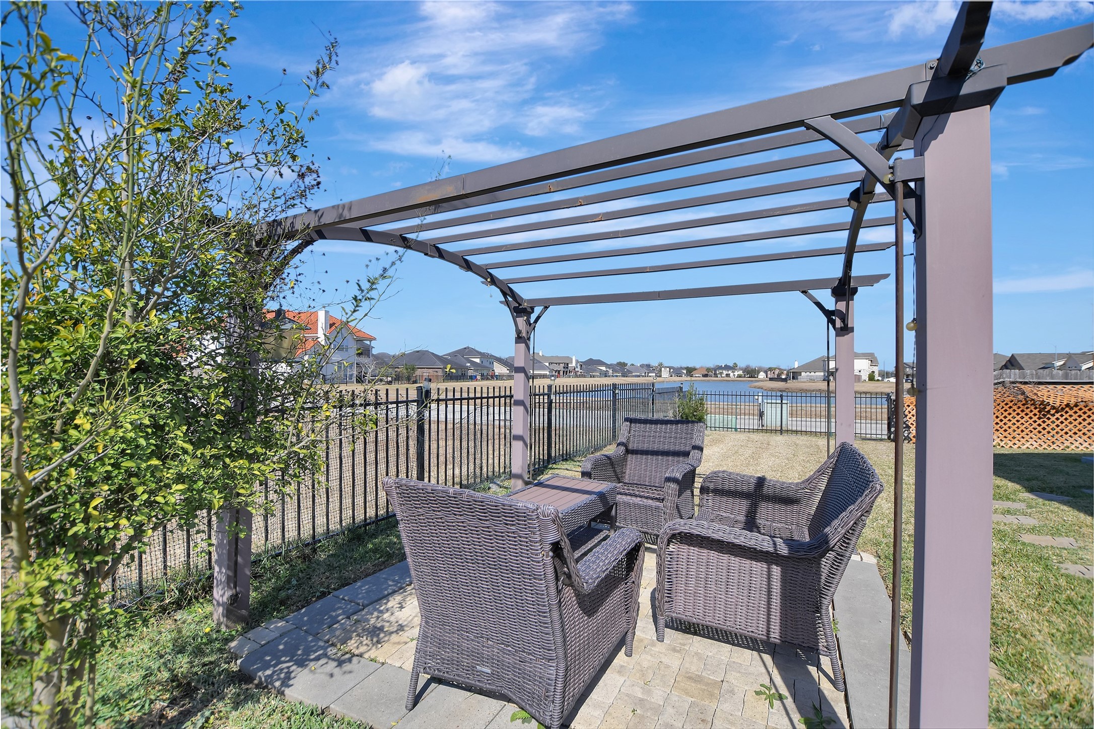 27 Montecito Lane Manvel, TX 77578 - Photo 42 of 49 a view of a balcony with furniture