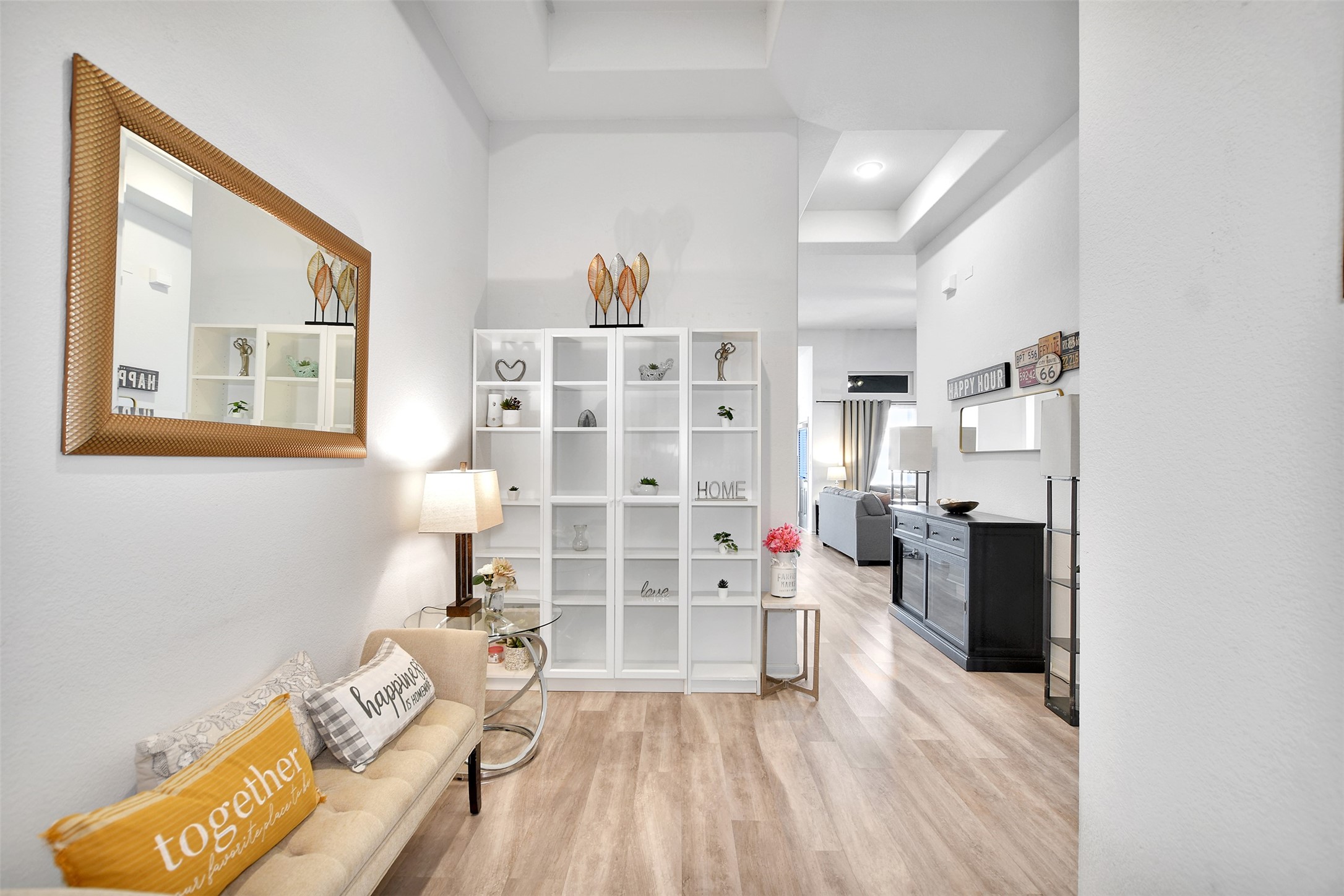 27 Montecito Lane Manvel, TX 77578 - Photo 8 of 49 a view of a livingroom with furniture and staircase