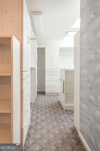 a view of a bathroom with a shower